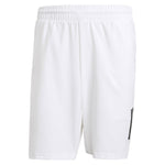 Men`s Club 3 Stripe 9 inch Tennis Short White Apparel Adidas