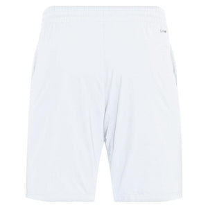Men`s Club 3 Stripe 9 inch Tennis Short White Apparel Adidas
