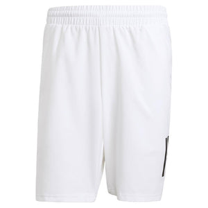 Men`s Club 3 Stripe 7 inch Tennis Short White Apparel Adidas