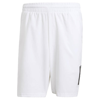 Men`s Club 3 Stripe 7 inch Tennis Short White Apparel Adidas