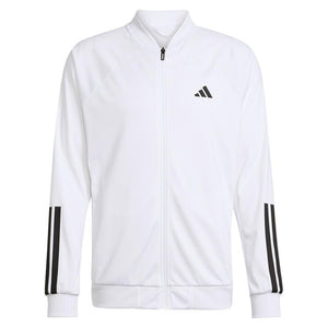 Men`s Club 3 Stripe Knitted Tennis Jacket White Apparel Adidas