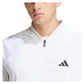 Men`s Club 3 Stripe Knitted Tennis Jacket White Apparel Adidas