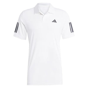 Men`s Club 3 Stripe Tennis Polo White Apparel Adidas