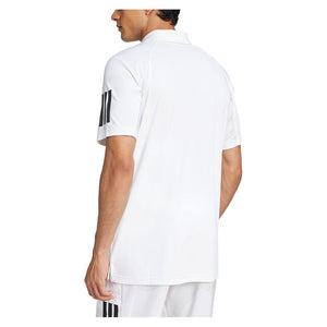 Men`s Club 3 Stripe Tennis Polo White Apparel Adidas