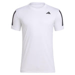 Men`s Club 3 Stripe Tennis Top White Apparel Adidas
