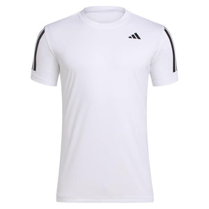 Men`s Club 3 Stripe Tennis Top White Apparel Adidas