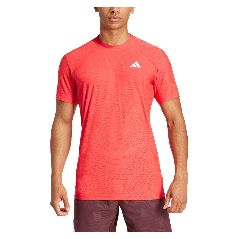 Men`s Freelift Pro Tennis Top Semi Lucid Red Apparel Adidas