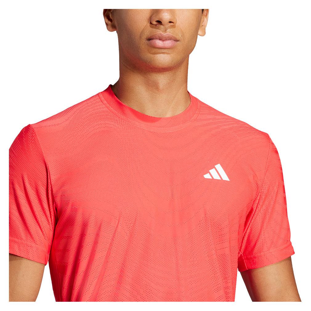 Men`s Freelift Pro Tennis Top Semi Lucid Red Apparel Adidas
