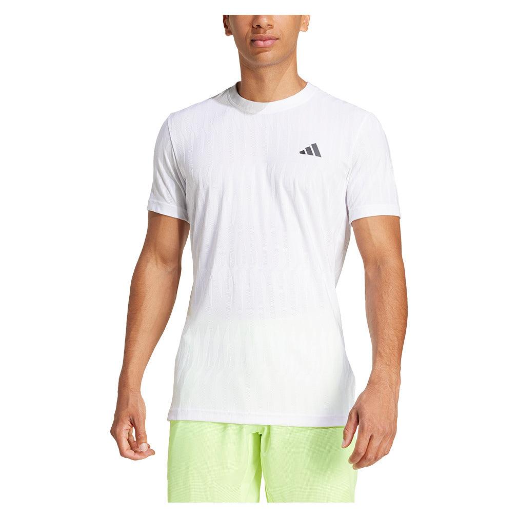 Men`s Freelift Tennis Top White Apparel Adidas