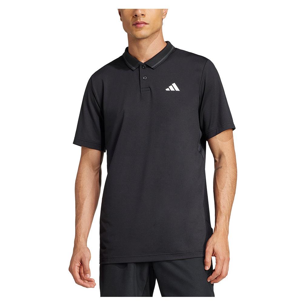 Men`s Club Pique Tennis Polo Black Apparel Adidas