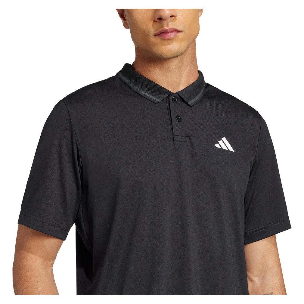 Men`s Club Pique Tennis Polo Black Apparel Adidas