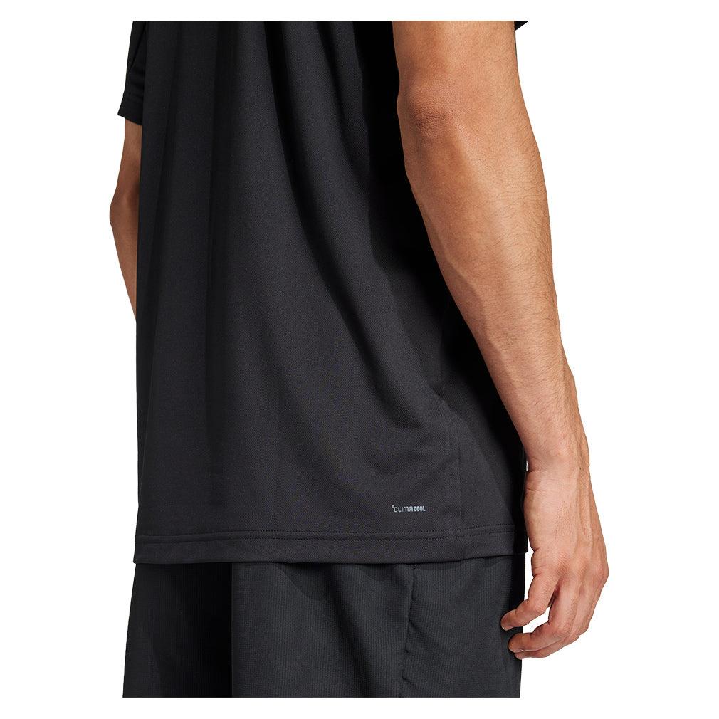 Men`s Club Pique Tennis Polo Black Apparel Adidas