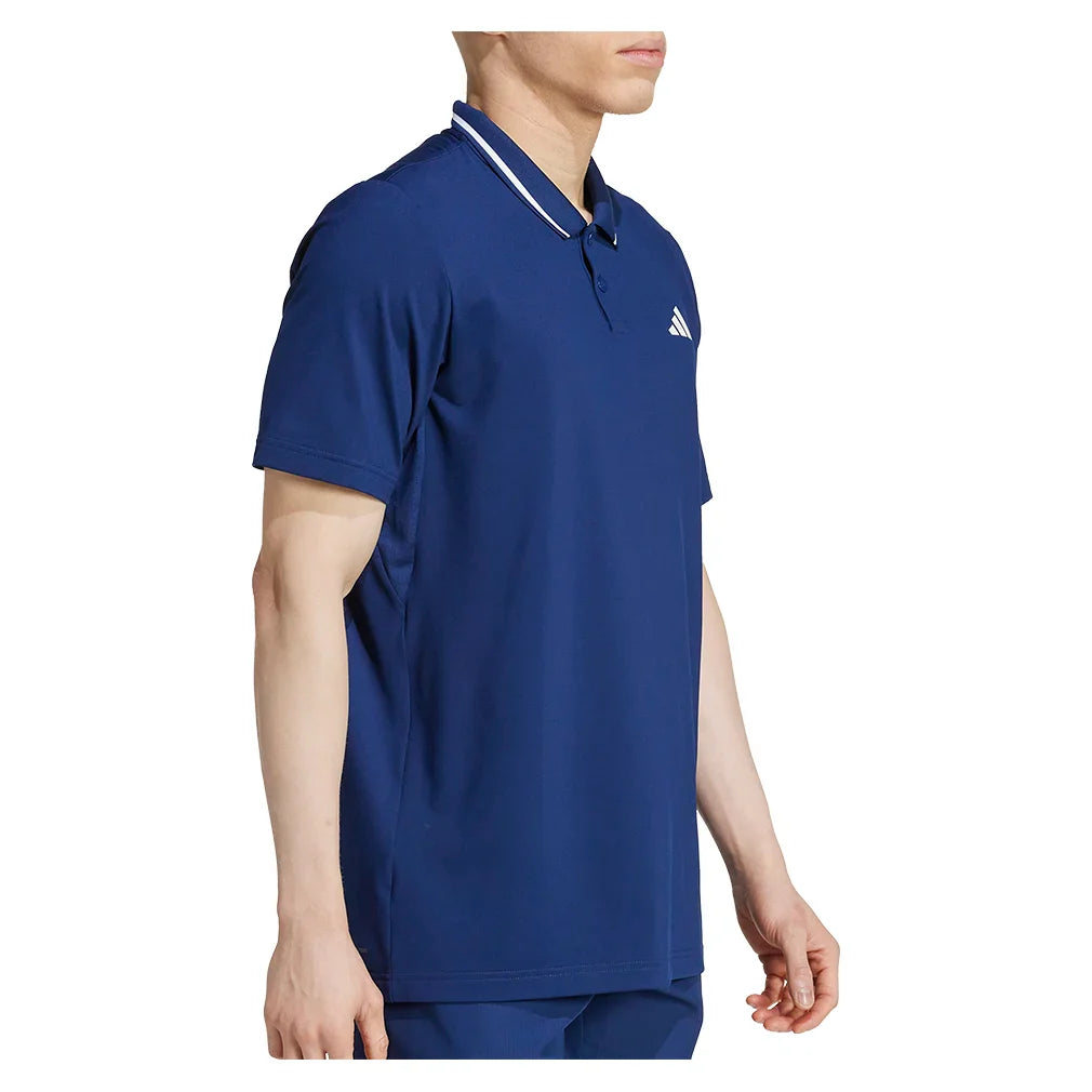 Men`s Club Pique Tennis Polo Dark Blue Apparel Adidas