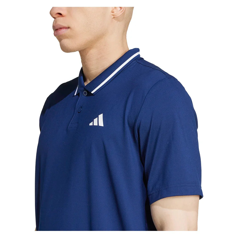 Men`s Club Pique Tennis Polo Dark Blue Apparel Adidas