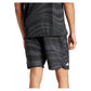 Men`s Club Graphic 9 inch Tennis Shorts Carbon and Black Apparel Adidas