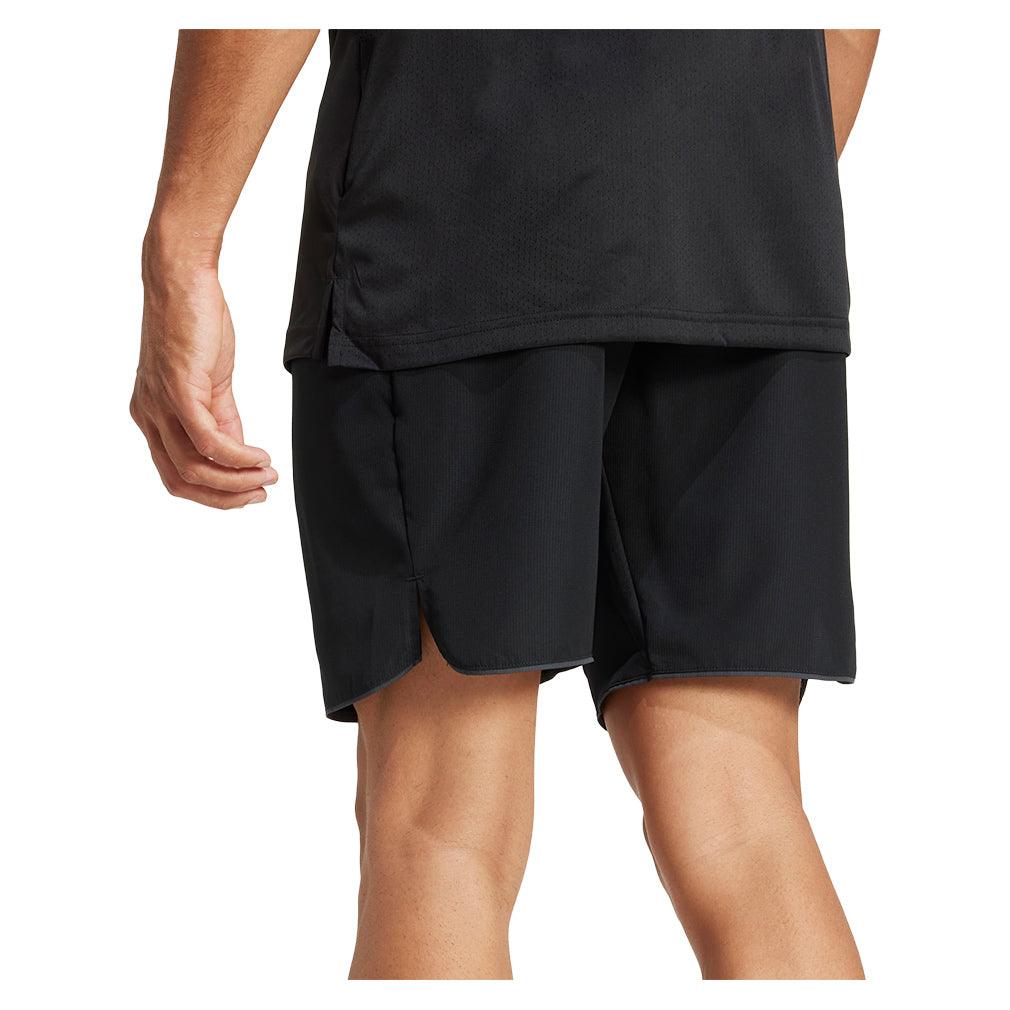Men`s Club 9 inch Tennis Shorts Black Apparel Adidas