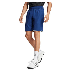 Men`s Club 9 Inch Tennis Short Dark Blue Apparel Adidas