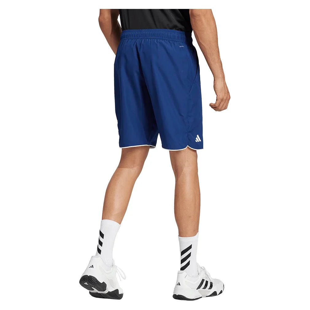 Men`s Club 9 Inch Tennis Short Dark Blue Apparel Adidas