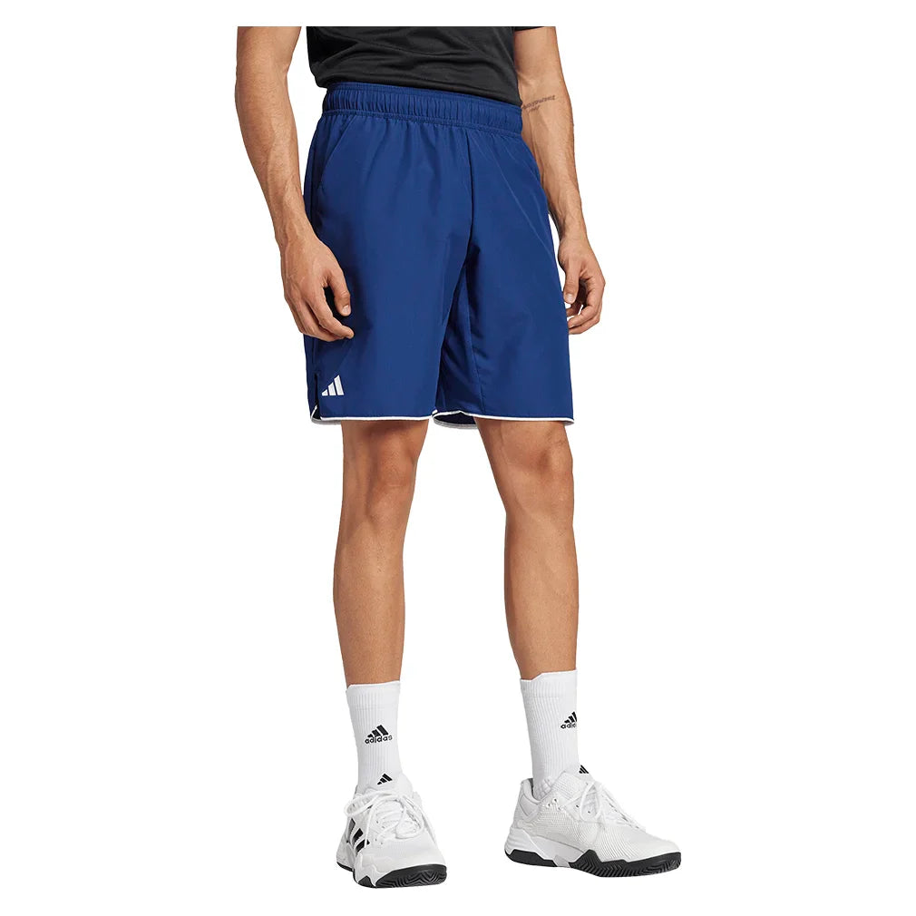 Men`s Club 9 Inch Tennis Short Dark Blue Apparel Adidas