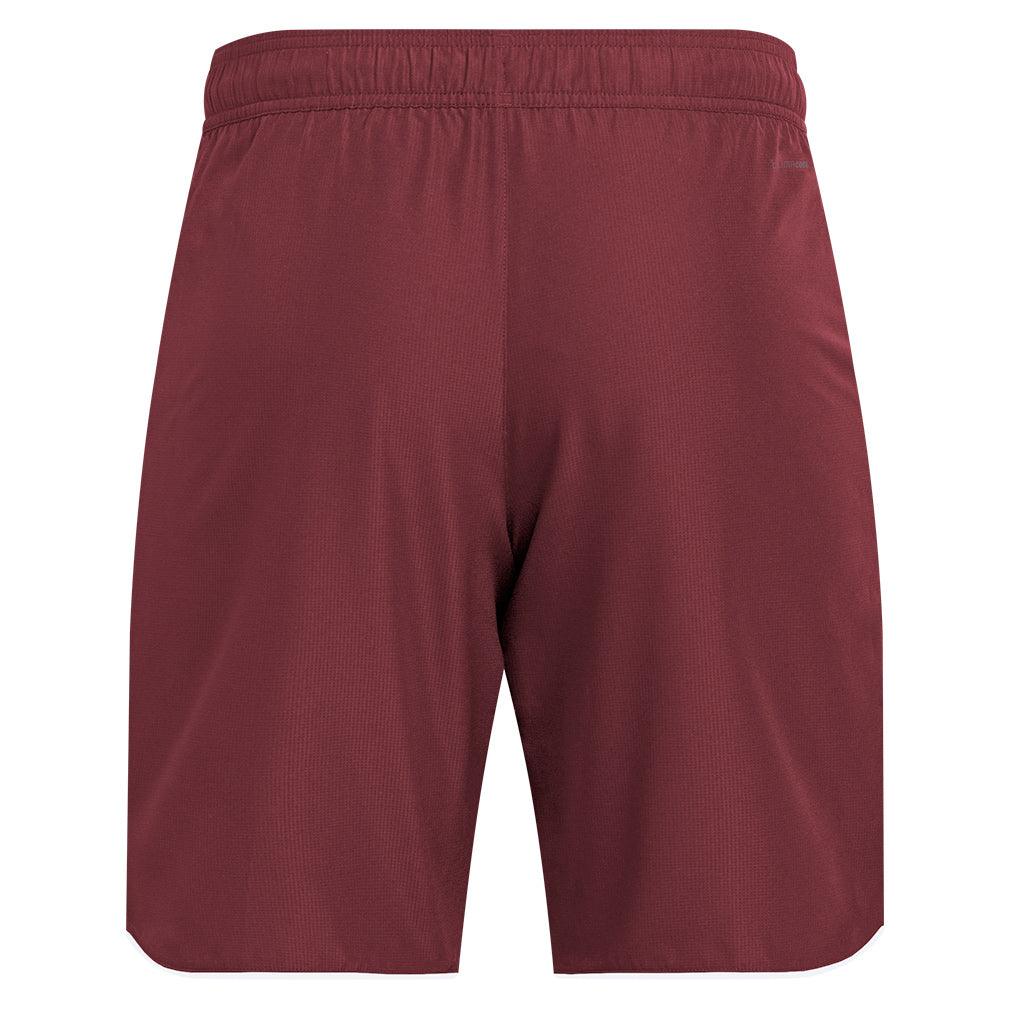 Men`s Club 9 inch Tennis Short Shadow Red Apparel Adidas