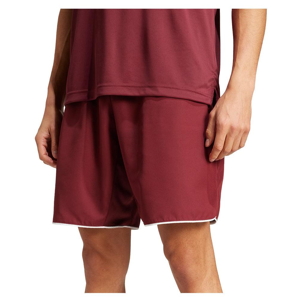 Men`s Club 9 inch Tennis Short Shadow Red Apparel Adidas