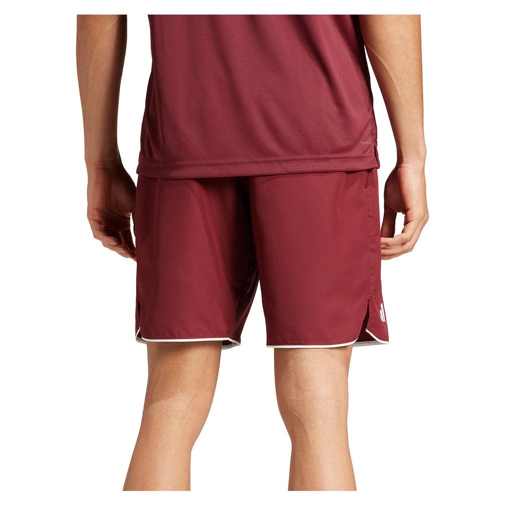 Men`s Club 9 inch Tennis Short Shadow Red Apparel Adidas
