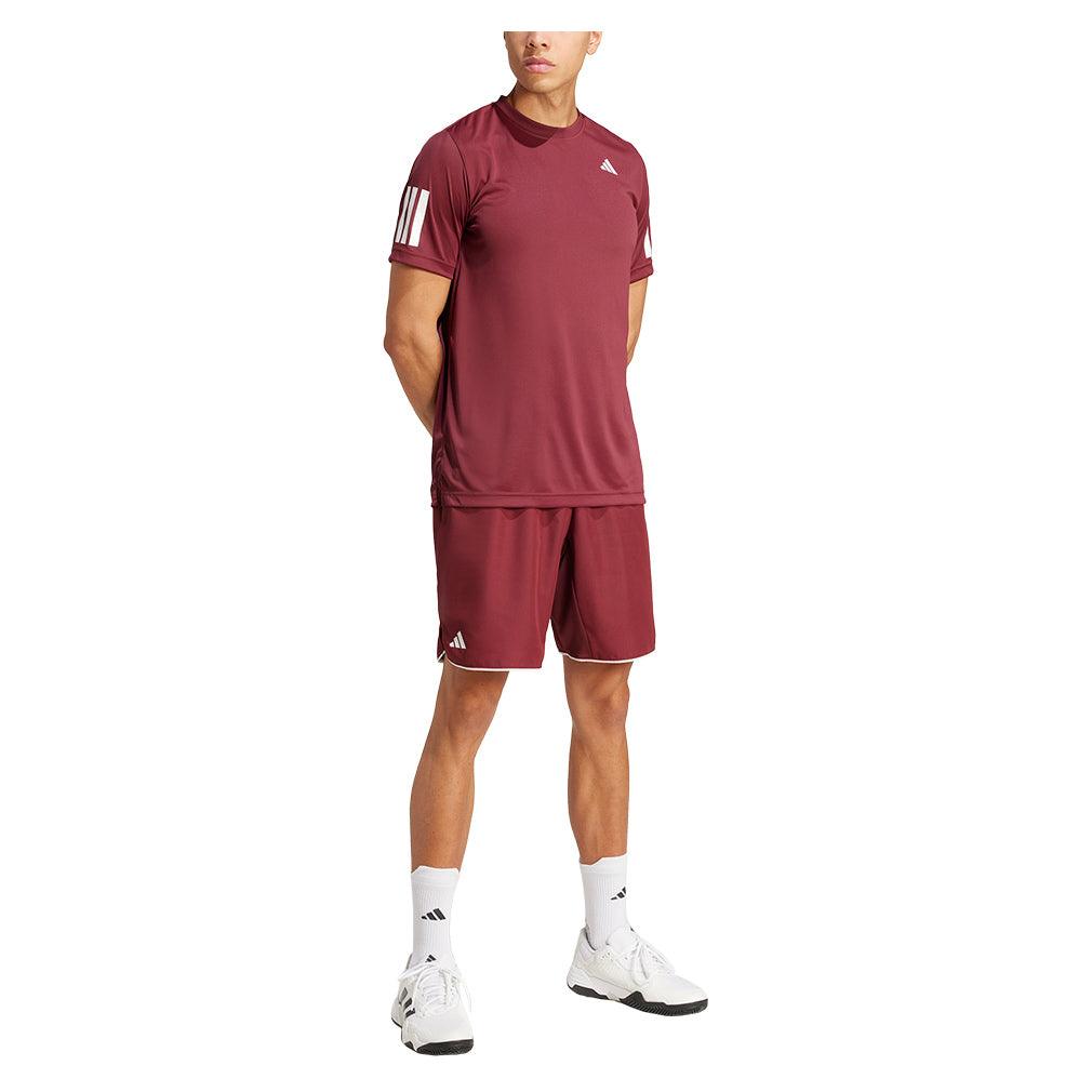 Men`s Club 9 inch Tennis Short Shadow Red Apparel Adidas