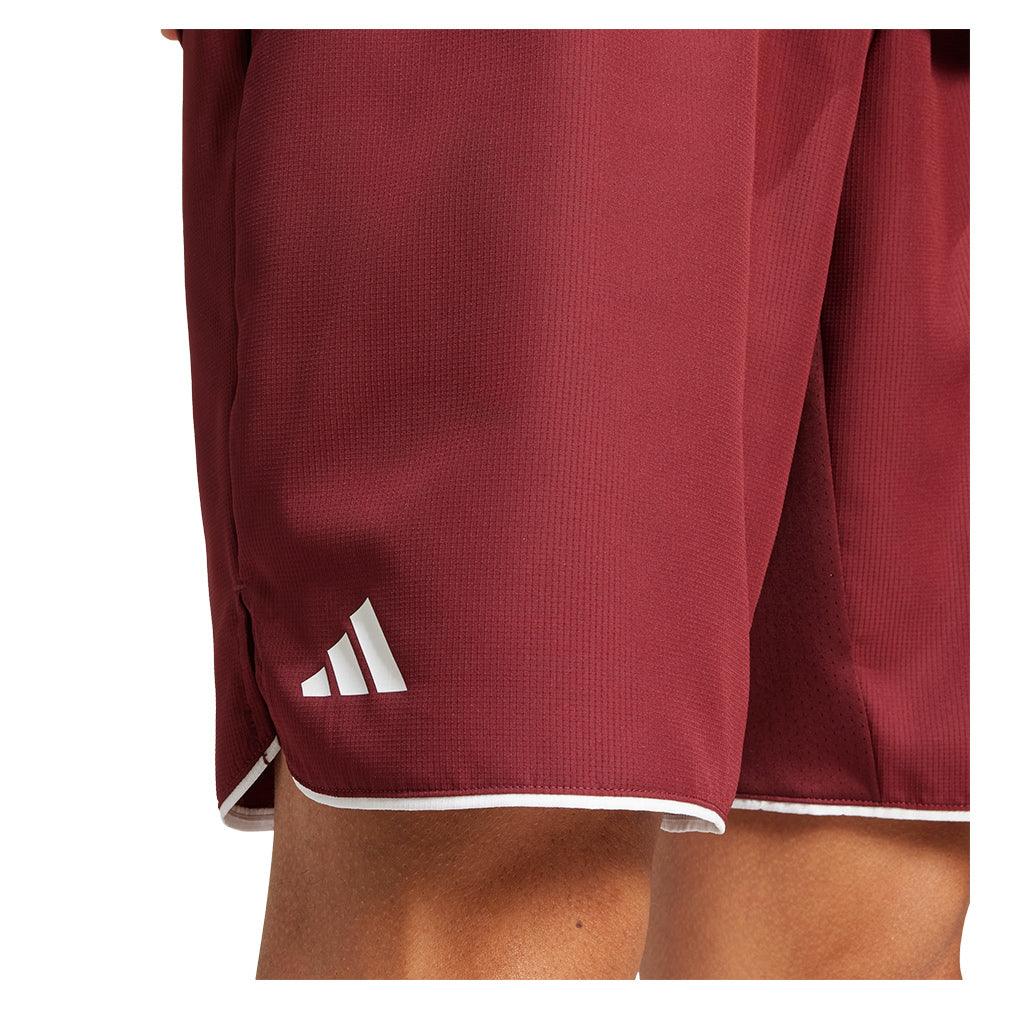 Men`s Club 9 inch Tennis Short Shadow Red Apparel Adidas