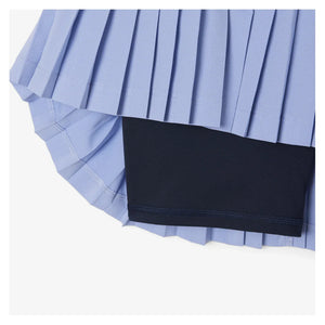 Women`s On Court 13.8 Inch Tennis Skirt with Shorts Delphinium and Navy Blue Apparel Lacoste