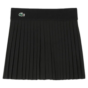 Women`s On Court 13.8 Inch Tennis Skirt with Shorts Black Apparel Lacoste