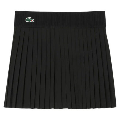 Women`s On Court 13.8 Inch Tennis Skirt with Shorts Black Apparel Lacoste