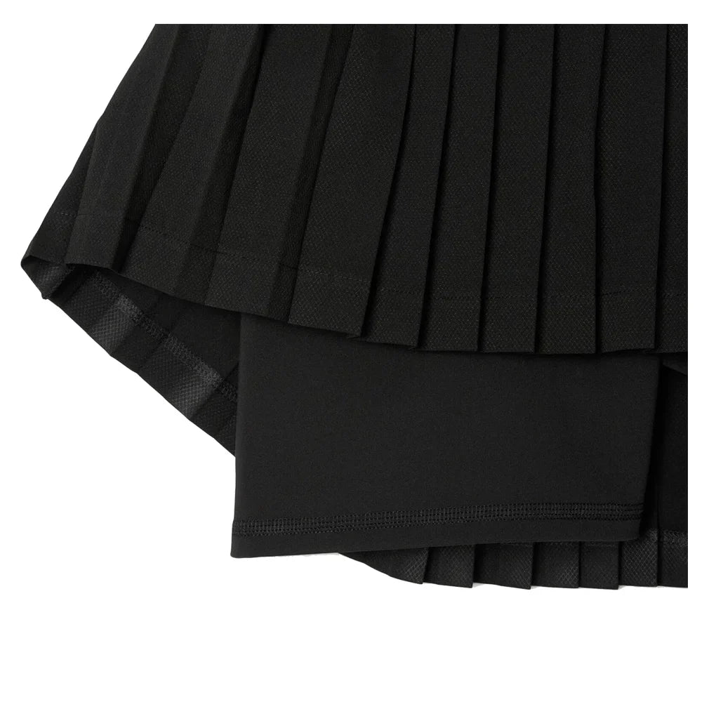 Women`s On Court 13.8 Inch Tennis Skirt with Shorts Black Apparel Lacoste