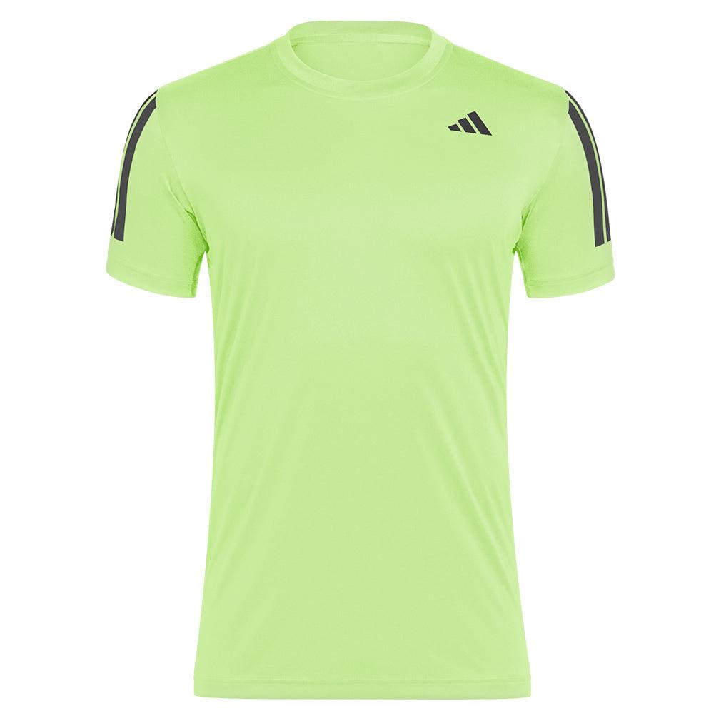 Men`s Club 3 Stripe Tennis Top Lucid Lemon Apparel Adidas