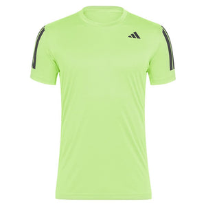 Men`s Club 3 Stripe Tennis Top Lucid Lemon Apparel Adidas