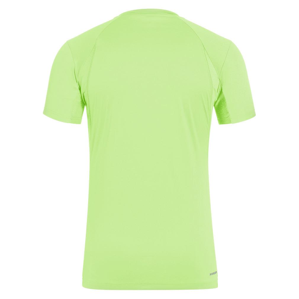 Men`s Club 3 Stripe Tennis Top Lucid Lemon Apparel Adidas