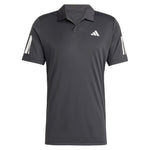 Men`s Club 3 Stripe Tennis Polo Black Apparel Adidas