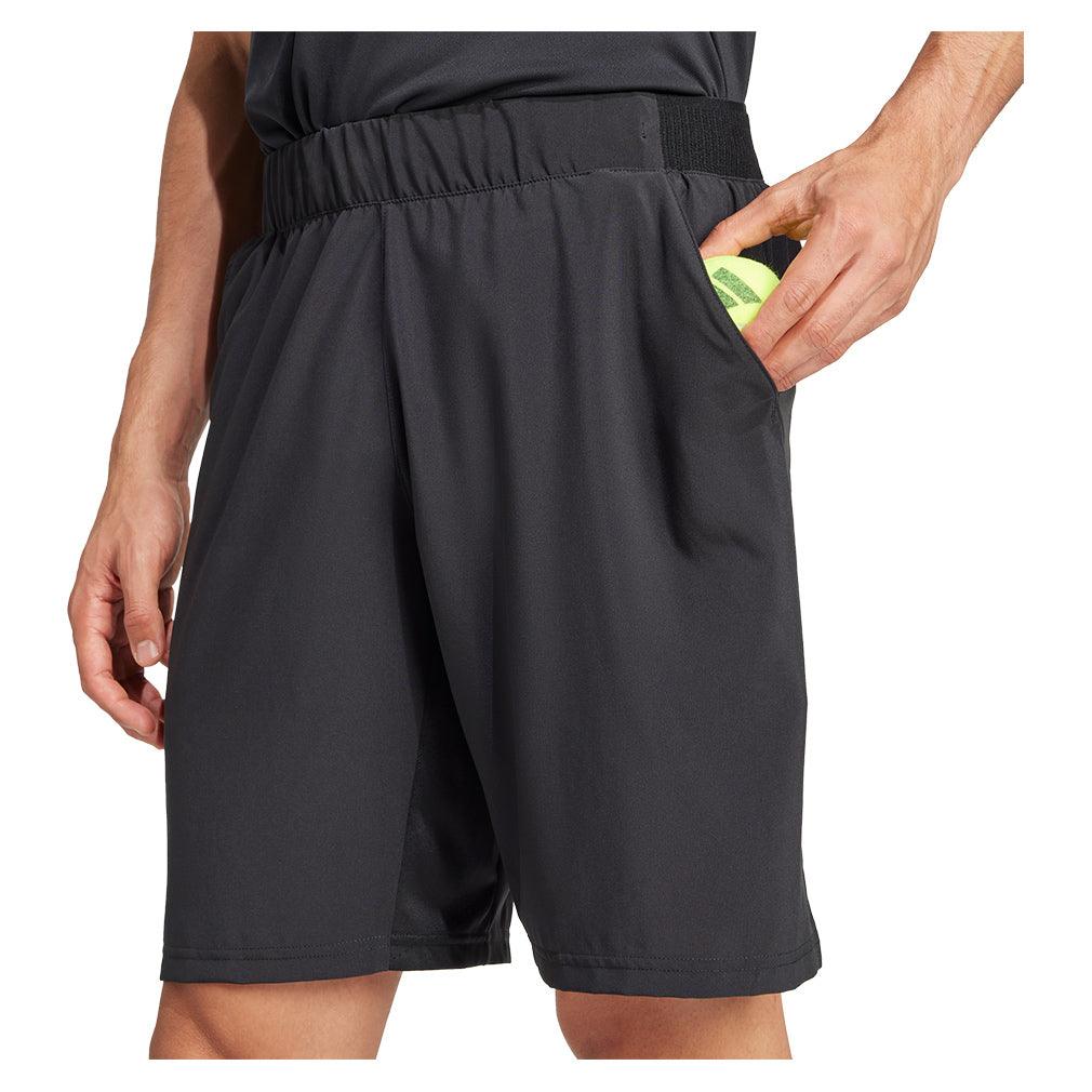 Men`s Club Climacool Stretch Woven 9 inch Tennis Shorts Black Apparel Adidas