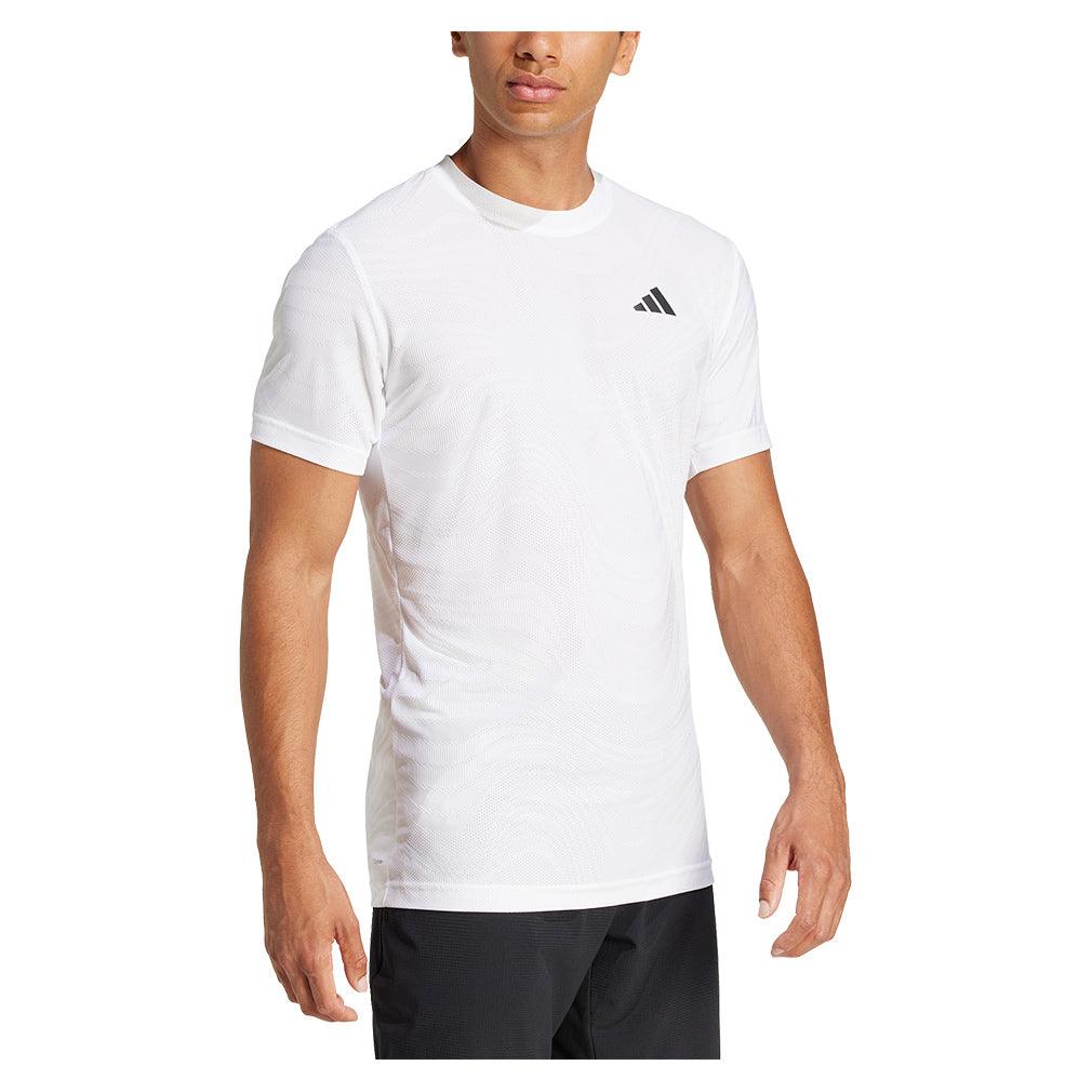 Men`s Freelift Pro Tennis Top White Apparel Adidas