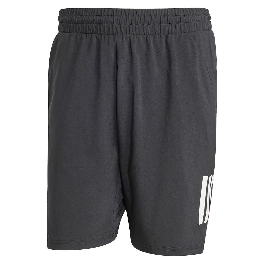 Men`s Club 3 Stripe 9 inch Tennis Short Black Apparel Adidas