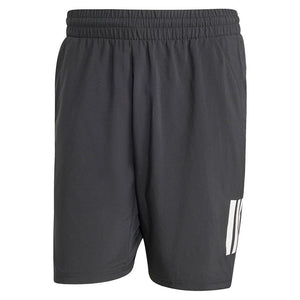 Men`s Club 3 Stripe 9 inch Tennis Short Black Apparel Adidas