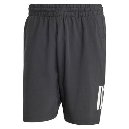 Men`s Club 3 Stripe 9 inch Tennis Short Black Apparel Adidas