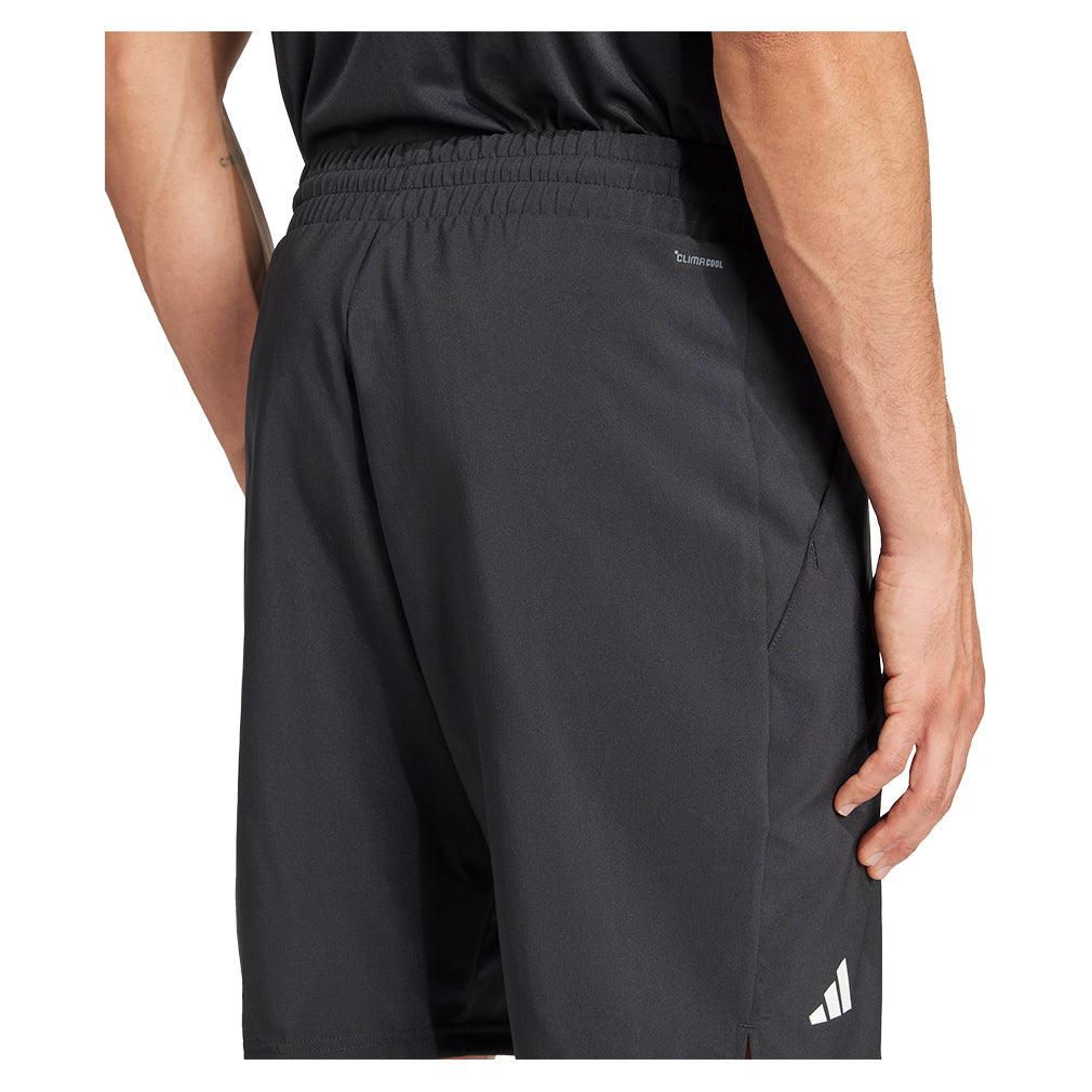 Men`s Club 3 Stripe 9 inch Tennis Short Black Apparel Adidas