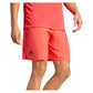 Men`s Club 3 Stripe 9 inch Tennis Shorts Semi Lucid Red Apparel Adidas