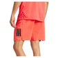Men`s Club 3 Stripe 9 inch Tennis Shorts Semi Lucid Red Apparel Adidas