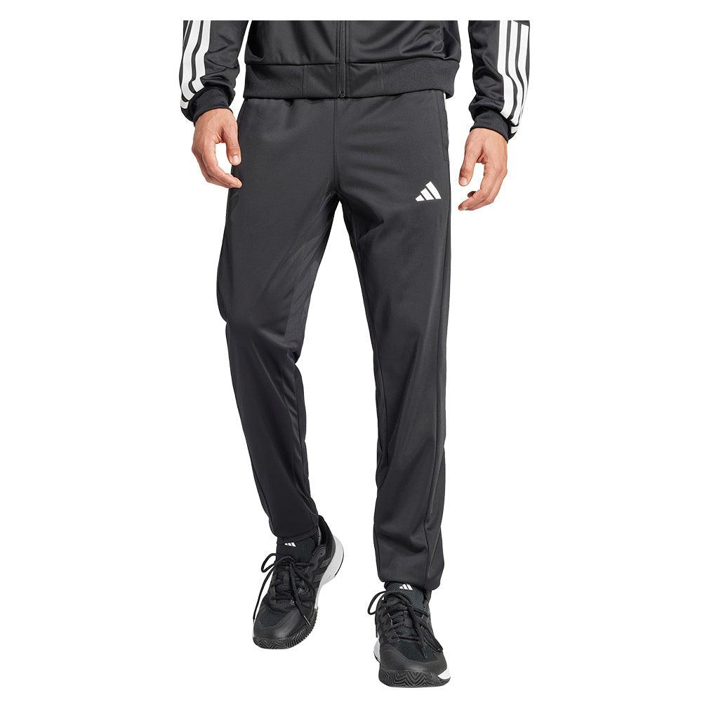 Men`s Club 3 Stripe Knit Tennis Pant Black Apparel Adidas