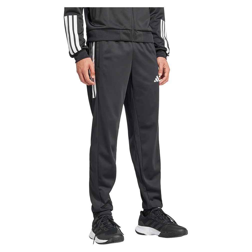Men`s Club 3 Stripe Knit Tennis Pant Black Apparel Adidas