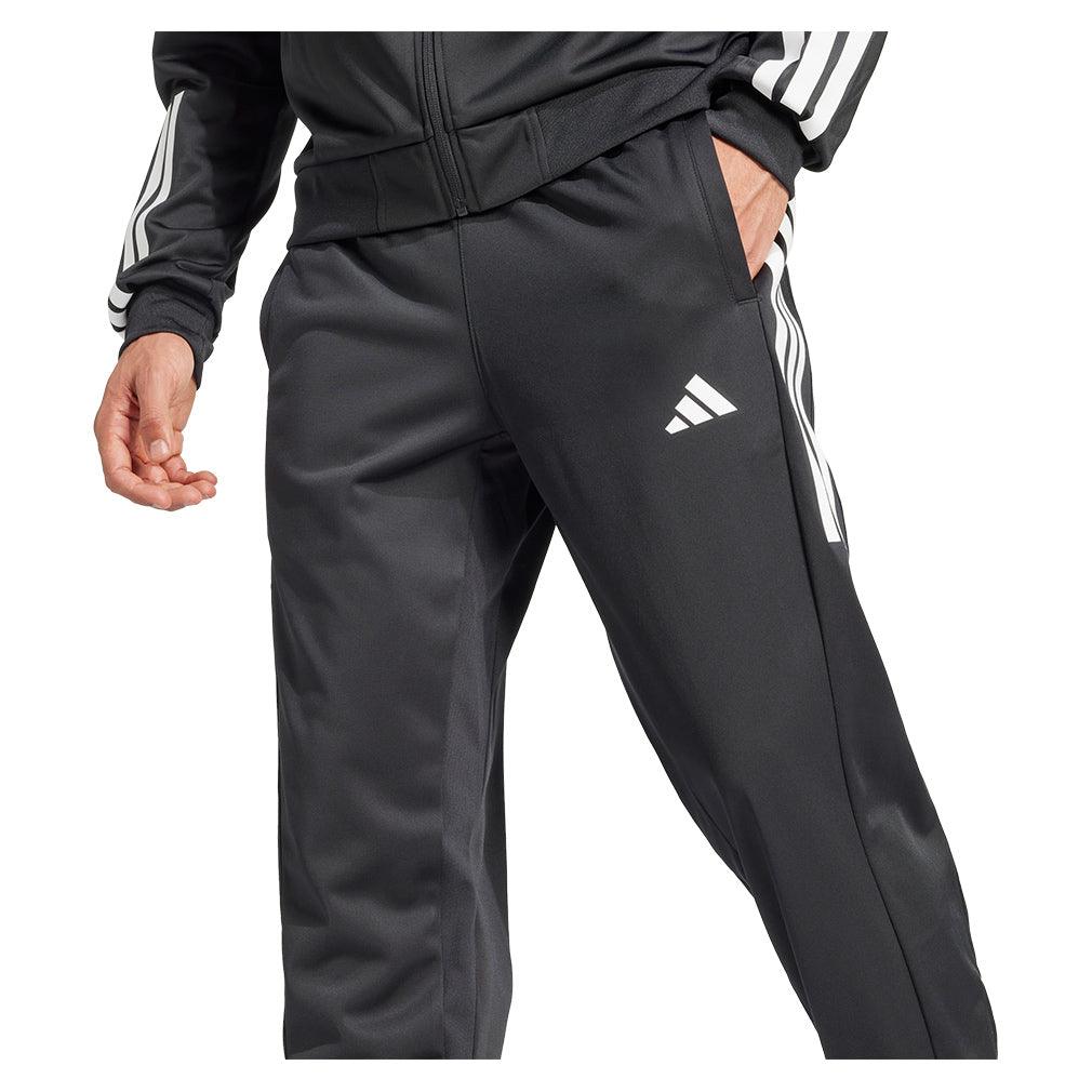 Men`s Club 3 Stripe Knit Tennis Pant Black Apparel Adidas