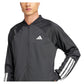 Men`s 3 Stripe Knit Tennis Jacket Black Apparel Adidas