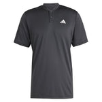 Men`s Club Henley Tennis Polo Black Apparel Adidas