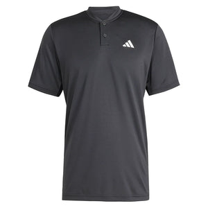 Men`s Club Henley Tennis Polo Black Apparel Adidas